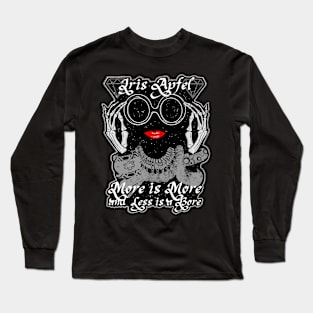 More is More and Less is a Bore - Iris Apfel, fashion, diamonds, red lips Sticker Long Sleeve T-Shirt